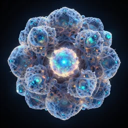 a crystalline 3 d mandelbulb fractal, bioluminescent opal, fractal!!!!!!!, magnificent lighting, ethereal, ray tracing, octane