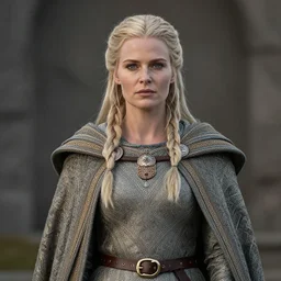 beautiful Viking queen with ornate cloak, highly detailed, 4k, HDR, smooth, sharp, focus, hyper realistic, high resolution, award-winning photo