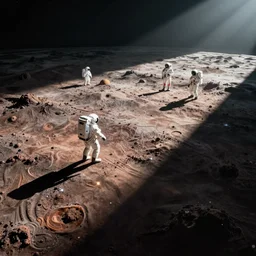 astronauts exploring the surface of venus
