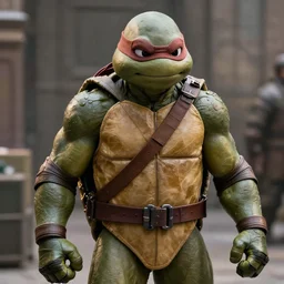 film still of Idris Elba as a Ninja Turtle in new film, photorealistic 4k