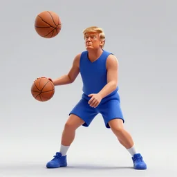 trump playing basketball