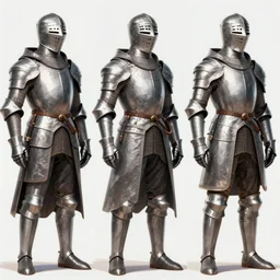 different views of medieval knights, concept art by senior character artist, trending on artstation, full body characters designs