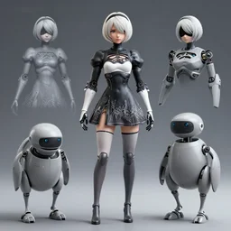 professional engineering CAD exploded view of a realistic female android companion modeled after 2B nier automata, solidworks, catia, autodesk inventor, unreal engine, gynoid cad design inspired by Masamune Shirow and Boston Dynamics and Ross Tran and WLOP, product showcase, octane render 4k