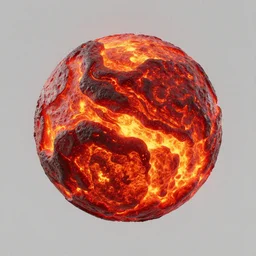 glowing magma sphere, state of the art 3 d graphics, centered, in center, unreal engine, highly detailed, epic