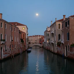 moon over canal