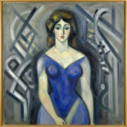 a portrait of a woman by robert delaunay, endless rhythm