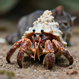 a hermitcrab - cat - hybrid, animal photography