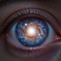 galaxy inside an eye