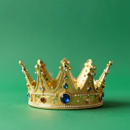 crown on green background