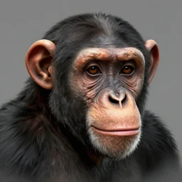 human head on a chimpanzee body, trending on artstation