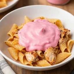 pink sauce made in 1 7 0 0 s pasta with chicken