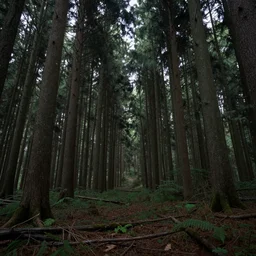 endless forest of trees, highly detailed, ominous, vast