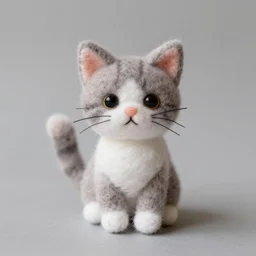 needle felt kitten