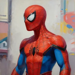 greg manchess portrait painting of partially armored spiderman as overwatch character, medium shot, asymmetrical, profile picture, organic painting, sunny day, matte painting, bold shapes, hard edges, street art, trending on artstation, by huang guangjian, gil elvgren, ruan jia, greg rutkowski, gaston bussiere
