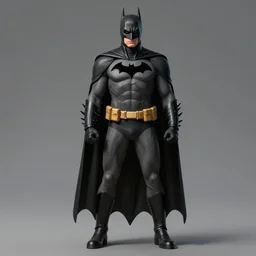 the batman, full figure character design from the movie directed by denis villeneuve and david cronenberg with art direction by bernie wrightson, tim white and tim hildebrandt, wide lens