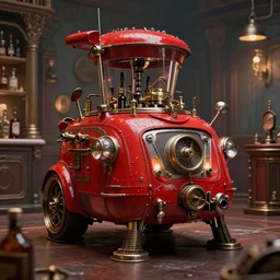 r 2 d 2 a inspired by alcohol mashine, napoleon dieselpunk, dieselpunk ussr style, gavin manners, artstation, red color, depth of field, detailed and intricate environment, 8 k resolution, hyper realistic, octane render, hd