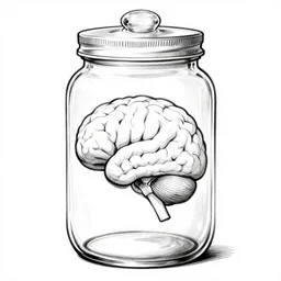 brain in a jar in anime art, digital ink, sketch, drawing by studio ghibli, greg rutkowski, wlop, artstation, very detailed eyes, highly detailed, digital art, very coherent