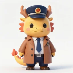 screenshot of a cute humanoid inspector dragon with a brown trenchcoat as an npc in spyro the dragon video game, with playstation 1 graphics, activision blizzard, upscaled to high resolution