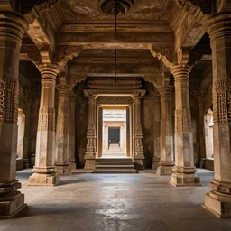 ancient hindu worship temple room, distance, centered, hd, hq, high resolution, high detail, 4 k, 8 k