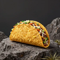 a beautiful matte painting of a taco bell taco on a mountain