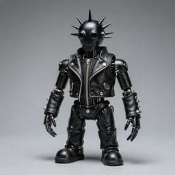 ash maker, black leather, punk cyborg master, photo realism, style of david lachapelle, 3 5 mm