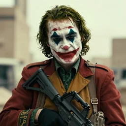 cinematic shot of the joker as a us marine in afghanistan, 8 k, very detailed, very intricate,