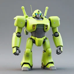 Beautiful digital art of a lime coloured destroyer robot looking at the camera, 4K Ultra HD, trending on artstation, high detail, Octane render
