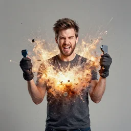 a stupid facebook post exploding, craig mullins, trending on ArtStation, octane, –n 6