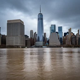 landscape photography by marc adamus, new york flooded, dramatic lighting, beautiful, hyper detailed, uhd,