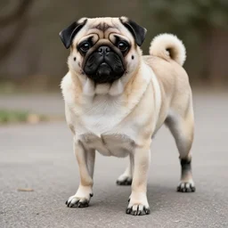 a pug whose legs have been replaced with human legs, photo