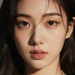 kpop girl closeup, high detail, photography by annie leibovitz. distinct features. album cover art
