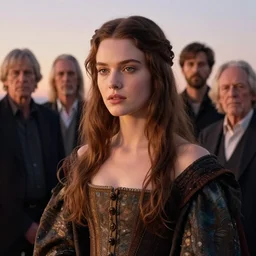 photographic portrait of a stunningly beautiful renaissance female in soft dreamy light at sunset, contemporary fashion shoot, by edward robert hughes, annie leibovitz and steve mccurry, david lazar, jimmy nelsson, breathtaking, 8 k resolution, extremely detailed, beautiful, establishing shot, artistic, hyperrealistic, beautiful face, octane render