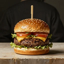 renaissance painting of a burger on a table, realistic, sharp focus, golden ratio, 8 k octane render, smooth, caravaggio style, intricate details