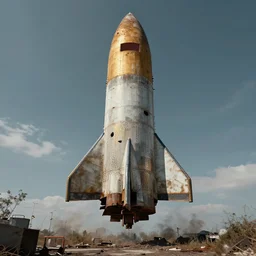 abandoned rocket matte painting