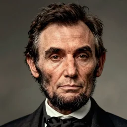 abraham lincoln by kehinde wiley and rembrandt. photorealistic facial features, portrait, detailed face, ultra high details.