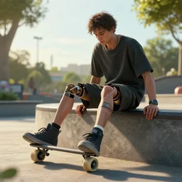 tony hawk having his legs surgically removed, photograph, hyper realistic, outdoors, midafternoon, 4 k, artstation, unreal engine, cinematic
