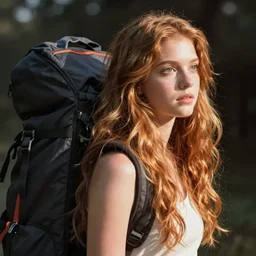 a backpack with human features