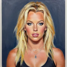 palette knife oil painting of britney spears