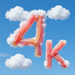 clouds made from candy 4 k hd image