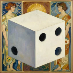 beautiful painting of companion - cube!!!!!!!!!!!!!!!!!, art nouveau. by eve ventrue, michael carson, andreas rochas, mucha, gaudy colors. intricate linework. sharp edges.
