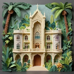 building, jungle!!, kirigami, dichromatism, paradox, volumetric light, insanely detailed and intricate, hypermaximalist, elegant, ornate, hyper realistic, super detailed, by remedios varo uranga