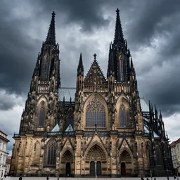 gothic cathedral in a storm cloud : : by jacek yerka