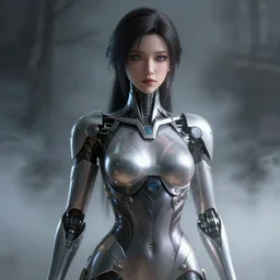 portrait of a beautiful female japanese android, elegant, ultra high detail, intricate detail, cinematic, ominous, smooth, octopath traveler, unreal engine highly rendered, dramatic lighting, beautiful specular illumination, misty, volumetric fog, concept art by guweiz, 8 k