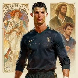cristiano Ronaldo the Matrix movie character, highly detailed, digital fantasy character, painted portrait, artstation, concept art, hard focus, illustrations, works by Artgerm and Greg Rutkowski, Alphonse Mucha and Craig Mullins, James Jean, Andrey Ryabovichev, Mark Simonetti and Peter Morbacher, 16k,
