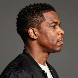 Sideview Portrait of jay z by Shepard Fairey