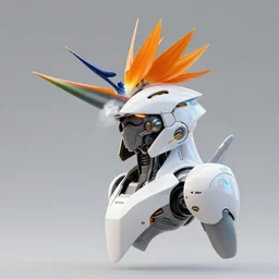 futuristic strelitzia mecha bird of paradise body, sepals forming helmet, floral details, strelitzia, 8 k hd resolution, barbatos gundam with floral inlay, bandai box art, star wars, makoto kobayashi, frank gehry, raymond swanland