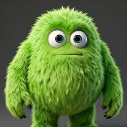 a big green hairy monster but with googly eyes, realistic, 8 k, extremely detailed, cgi, trending on artstation, hyper - realistic render, by greg rutkowski