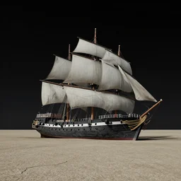 black night, a wrecked sailing carrack at the bottom of a dried - up lake in an ivory desert, evangelion, kyoto animation still, intricately detailed features, digital painting, yoshiyuki sadamoto