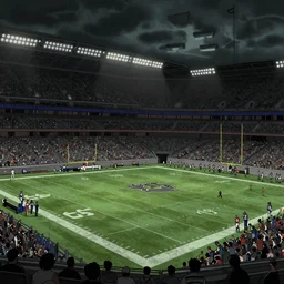 a dark fantasy illustration of an NFL game