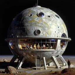 space habitat biosphere by syd mead, boris vallejo, julie bell, luis royo, frank frazetta, frank frazetta, ken kelly, simon bisley, richard corben